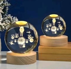 3D Galaxy Crystal Ball Night Lamp